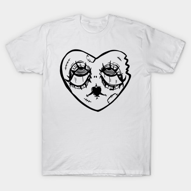 heart with droppy eyes T-Shirt by saraholiveira06